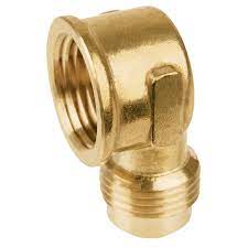 Codo para estufa de latón 3/8" x 90°