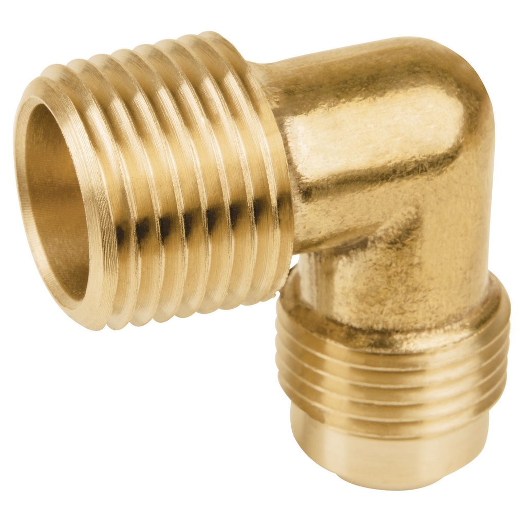 Codo terminal a 90° de latón 1/2" x 1/2"
