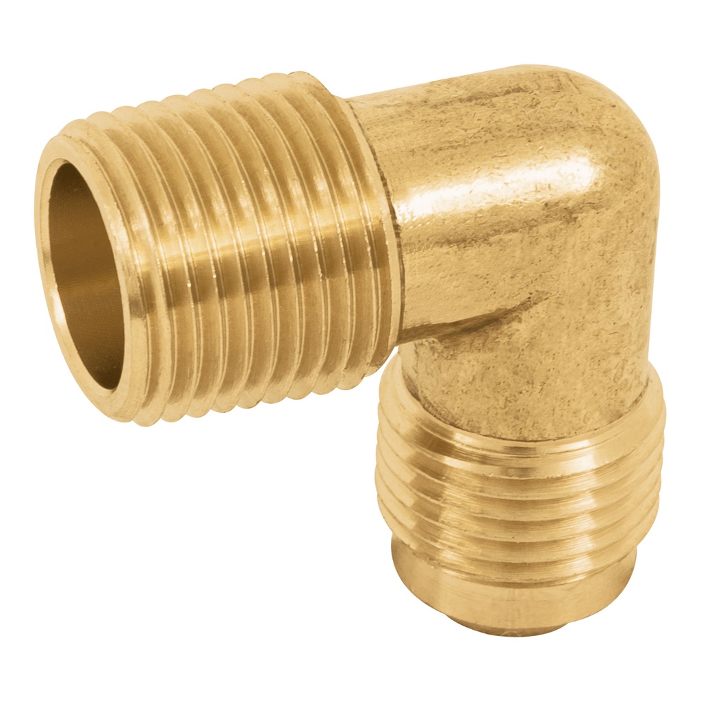 Codo terminal a 90° de latón 3/8" x 3/8"