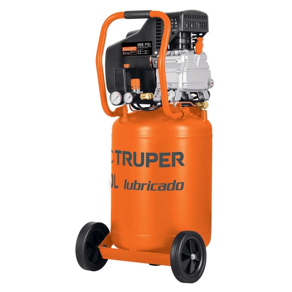 Compresor vertical 50 lts 3 1/2 hp de 127 V lubricado