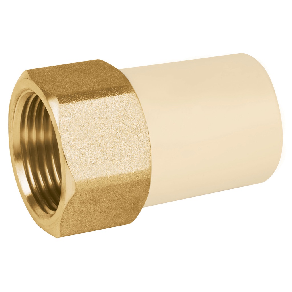 Conector de cpvc cuerda interior de 1" con inserto metálico