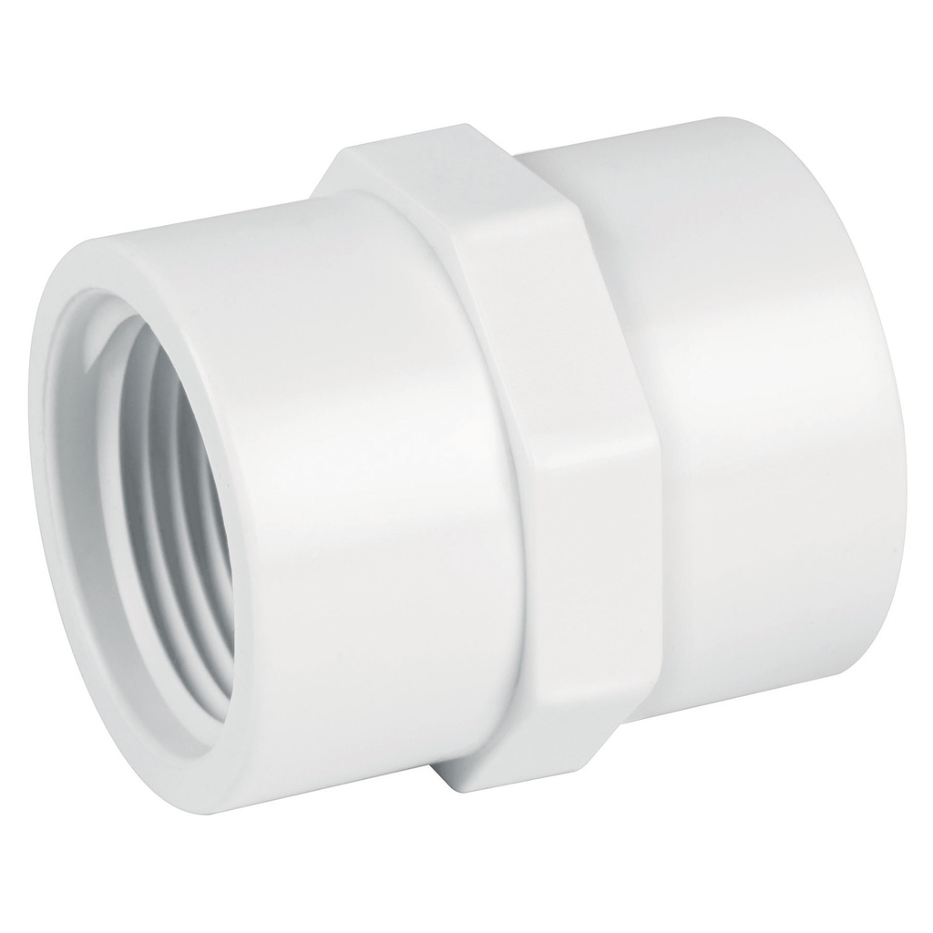 Conector de pvc hidráulico cuerda interior de 1"