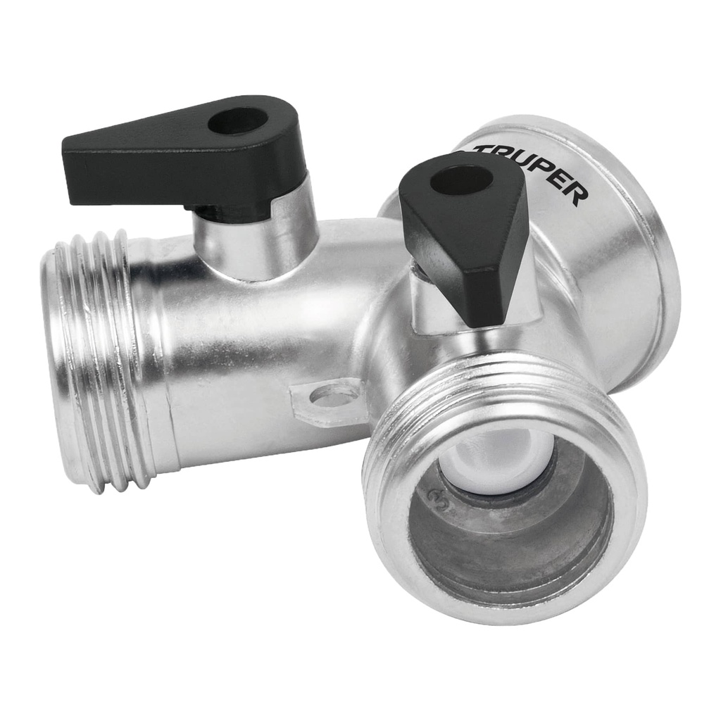 Conector para manguera "Y" de 3/4" de aluminio