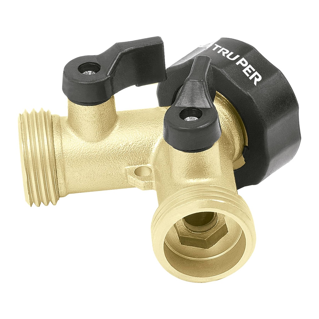 Conector para manguera "Y" de 3/4" de latón
