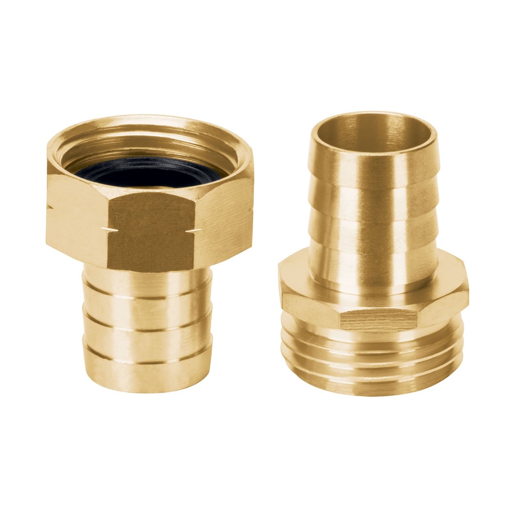 Conectores de latón macho y hembra 3/4"