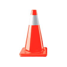 Cono de precaución de 45 cm con reflejante de pvc
