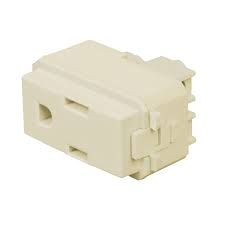 Contacto de empotrar sencillo marfil aterrizado italiana