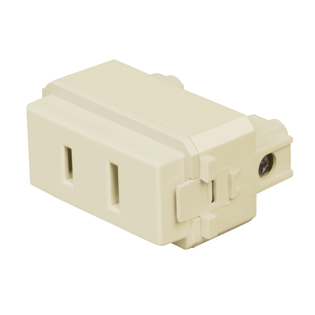 Contacto de empotrar sencillo marfil sin tierra italiana