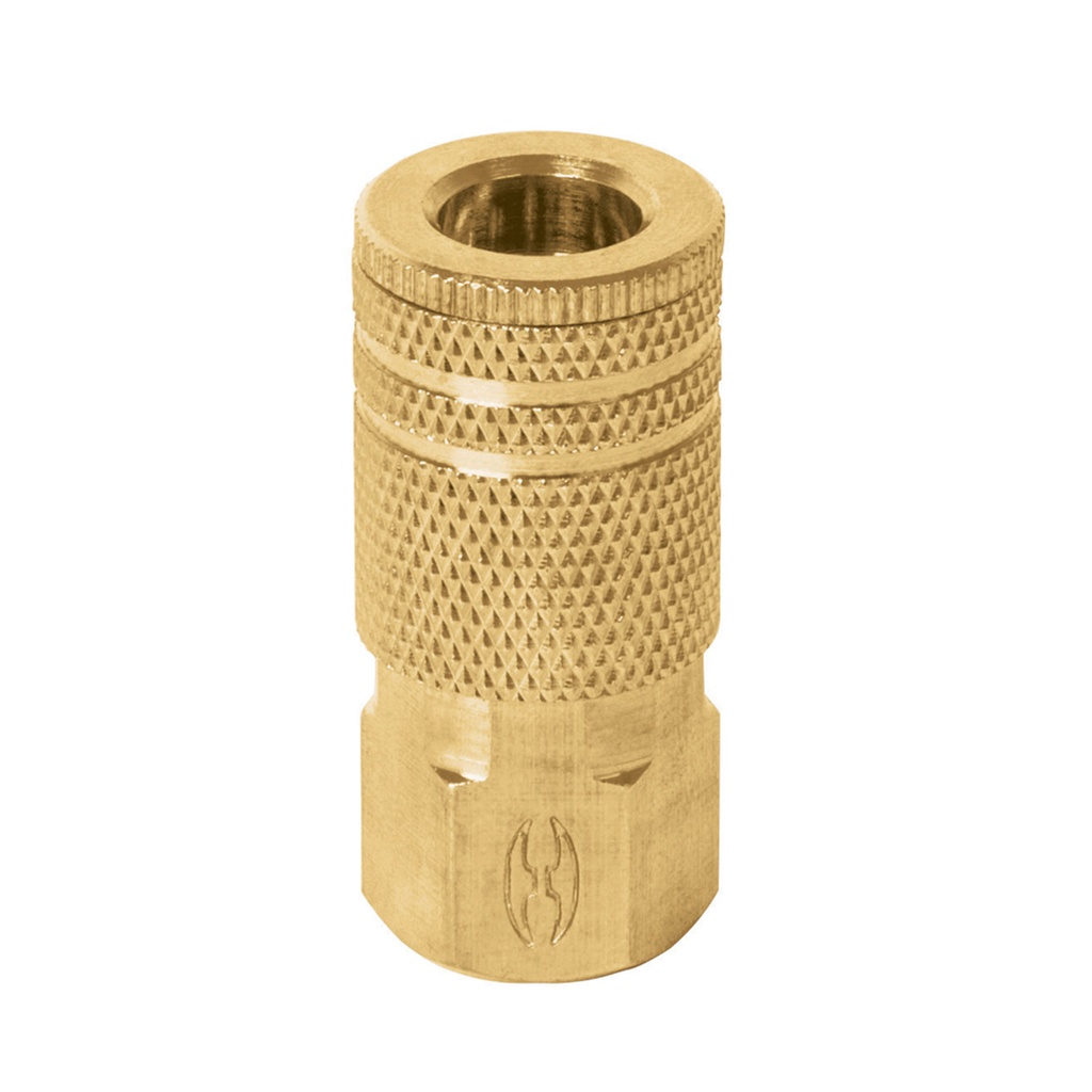 Cople de latón cuerda 1/4" npt hembra