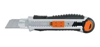 Cutter 2 5mm trabajo pesado con alma metálica y grip