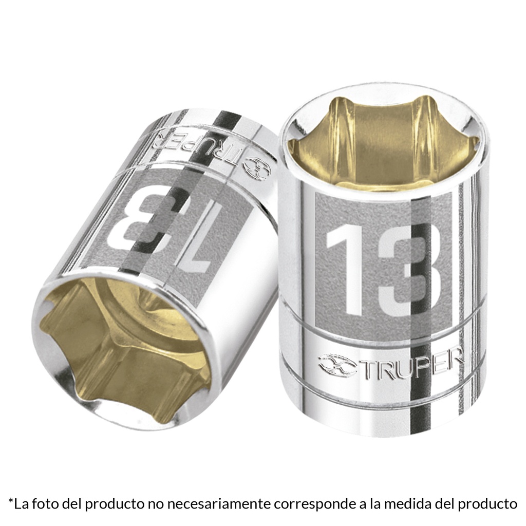 Dado mm 1/2" de 21 mm 6 ptas D-5421-m