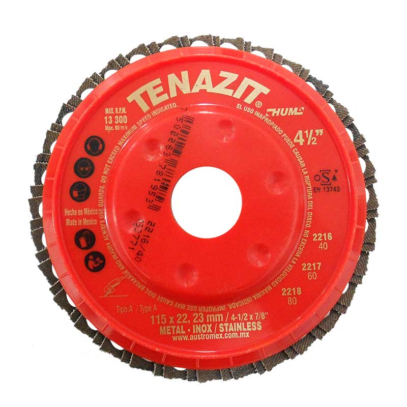 Disco laminado grano 40 de 4 1/2" hum (AUS2216)