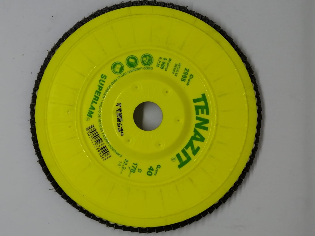 Disco laminado grano 40 de 7" superlam (AUS2995)
