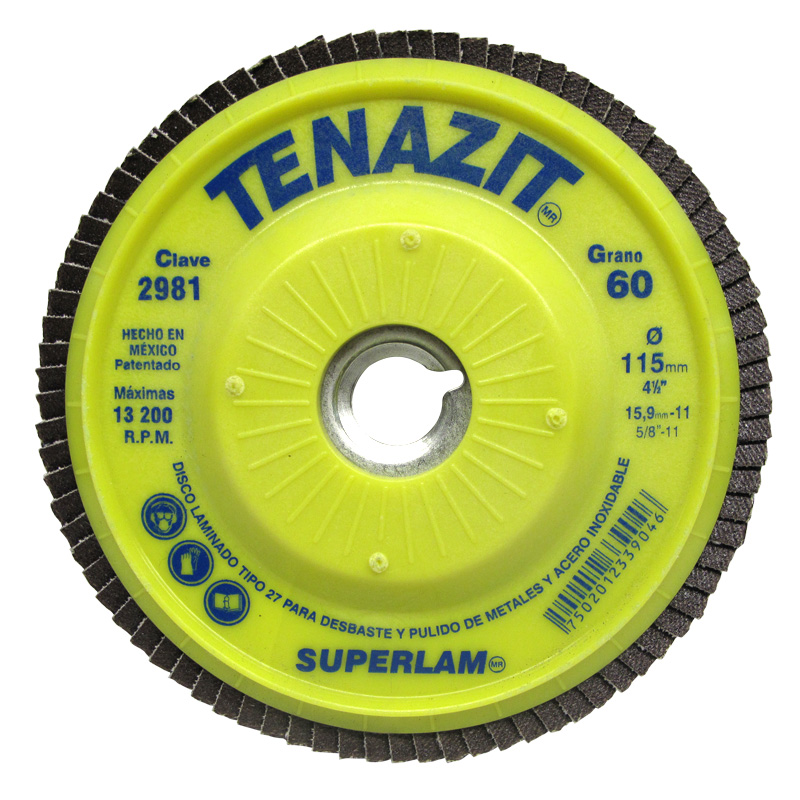 Disco laminado grano 60 de 4 1/2" superlam (AUS2981)