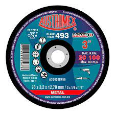 Disco para corte de metal de 3" larga duración (AUS493)