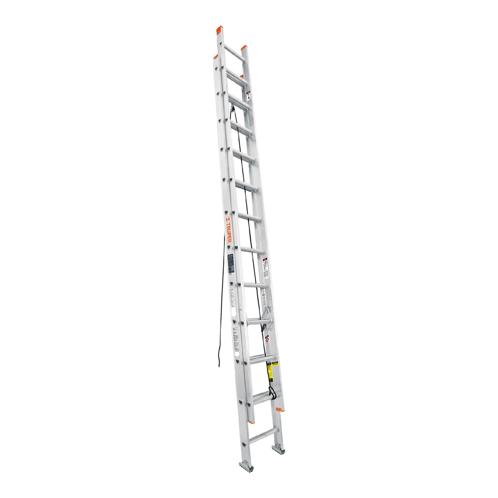 Escalera de extensión tipo II de 20 peldaños aluminio