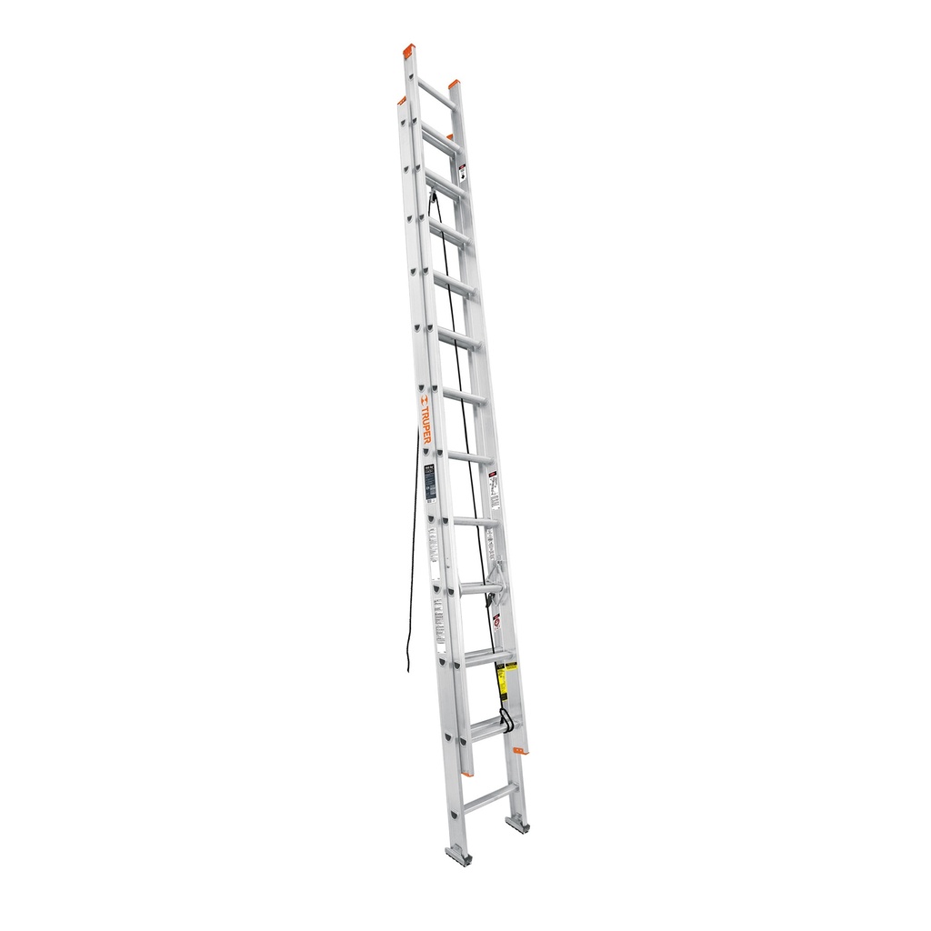 Escalera de extensión tipo III de 24 peldaños aluminio