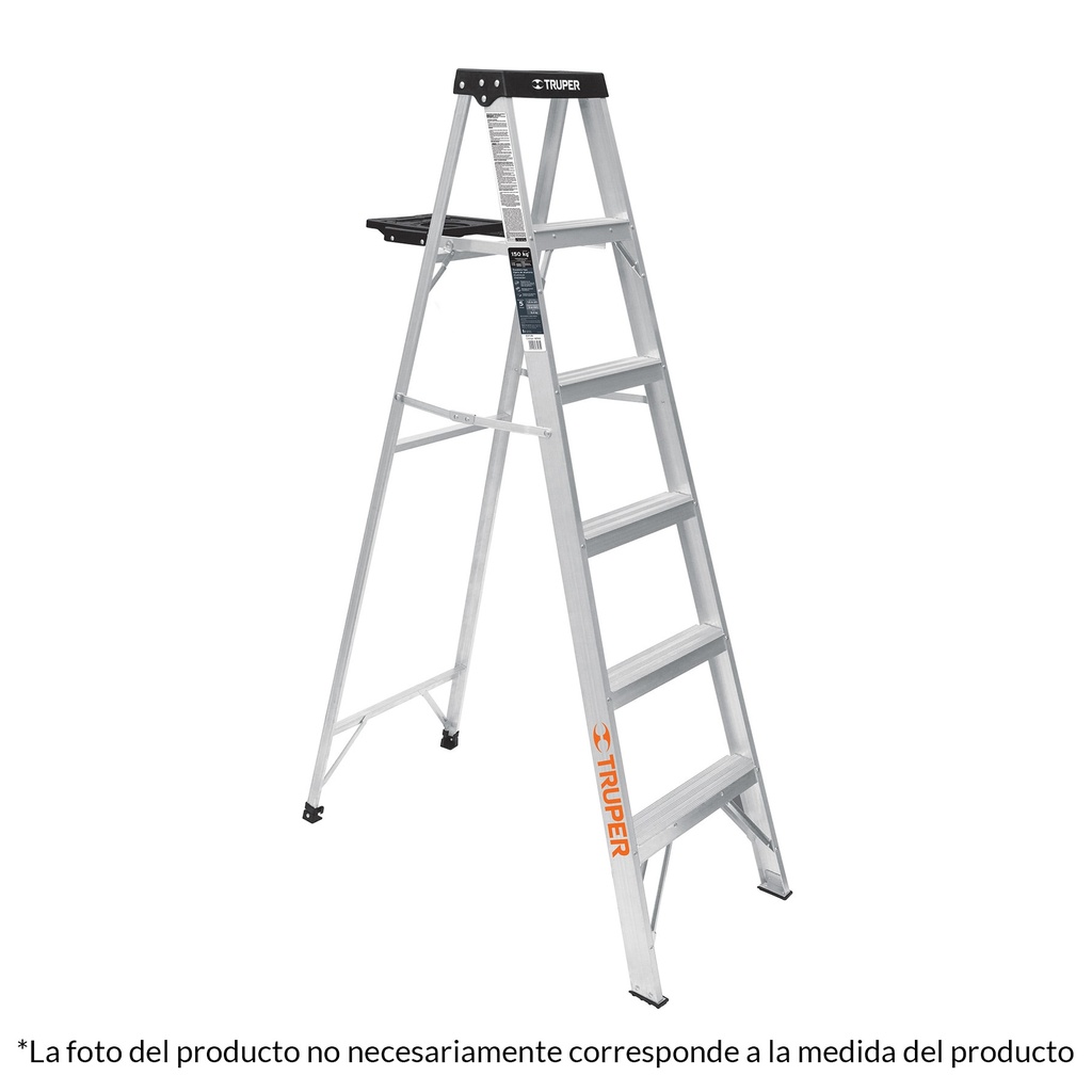 Escalera de tijera tipo III de 4 peldaños aluminio 