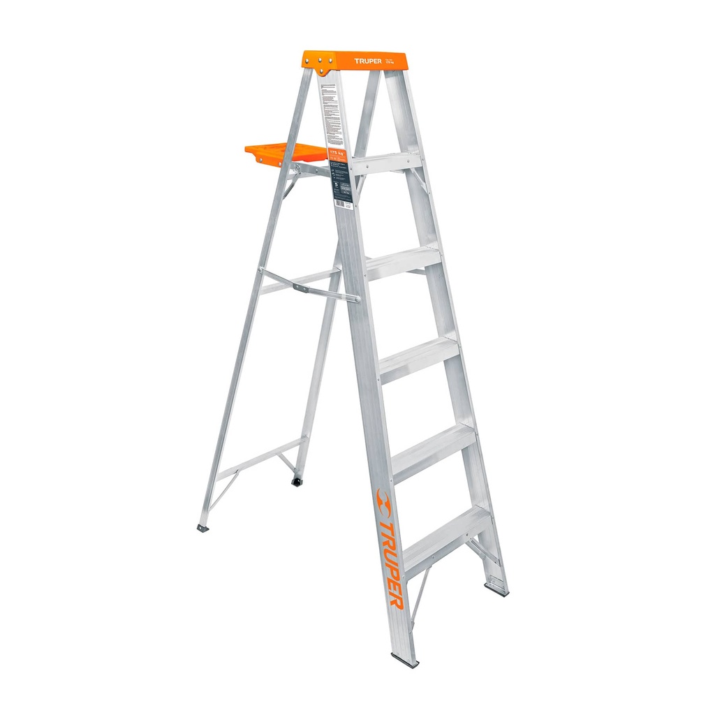 Escalera de tijera tipo ll de 4 peldaños aluminio