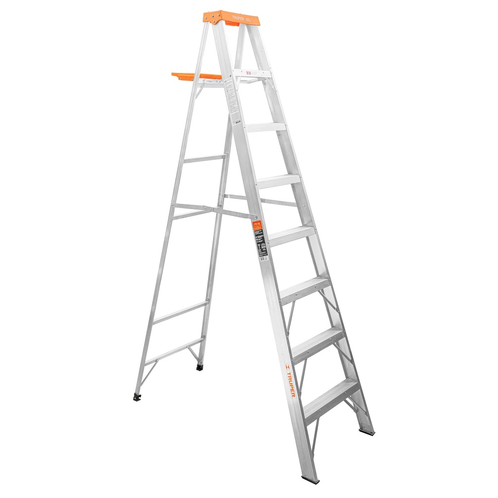 Escalera de tijera tipo ll de 7 peldaños aluminio