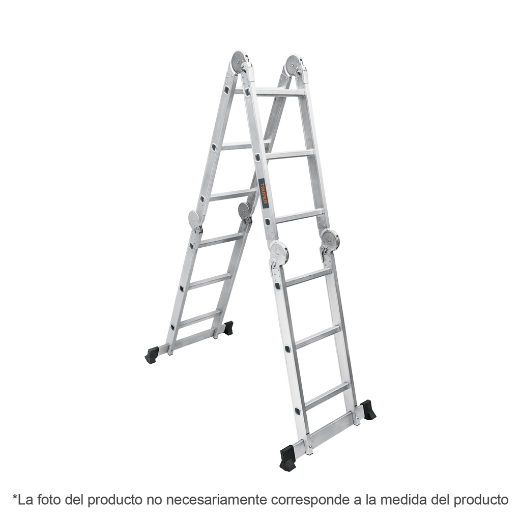 Escalera multiposición tipo I de 16 peldaños aluminio