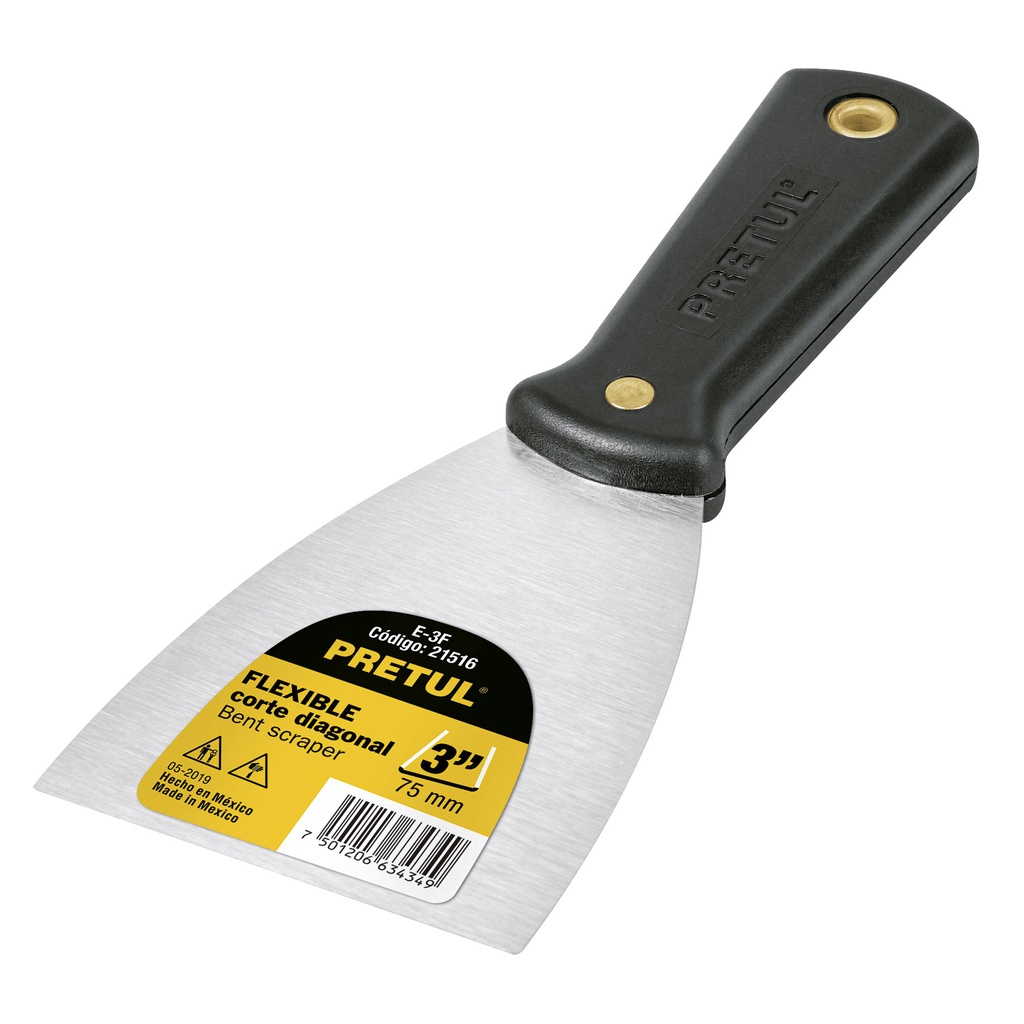 Espátula flexible con mango de plástico 3"
