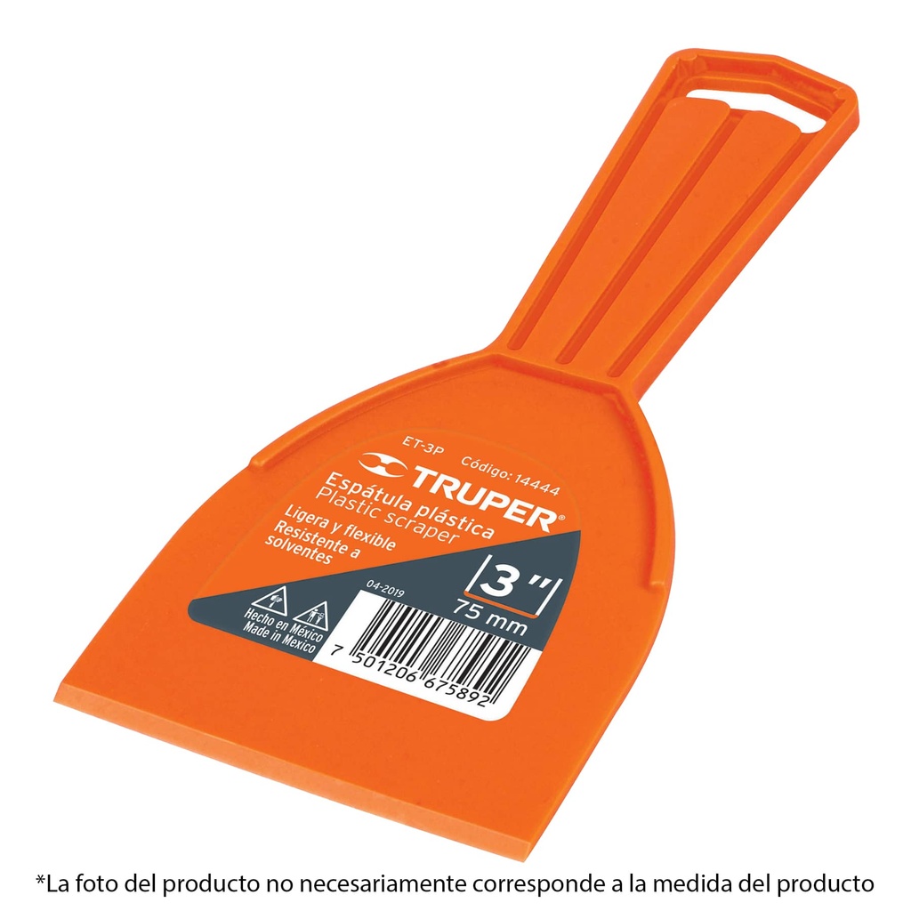 Espatula plastica de 2"