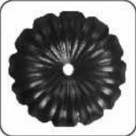 Flor decorativa sin remache doble de 10 cm (FLODE-002)