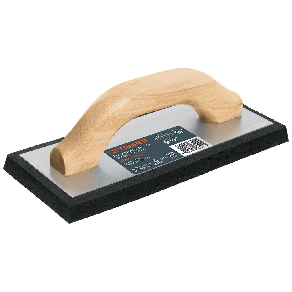 Flota de hule 9 1/2" espesor de 5/8" acabado fino