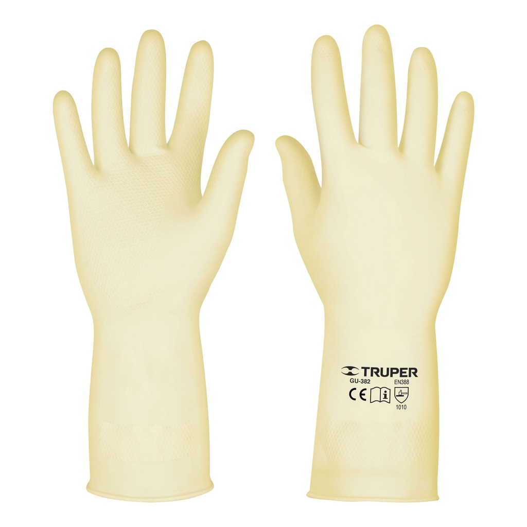 Guantes de latex para manejo de alimento talla mediana