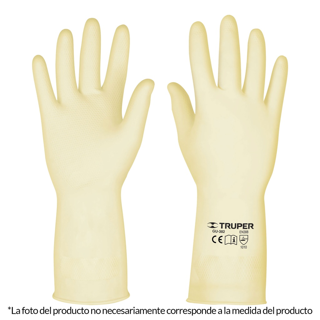 Guantes de latex para manejo de alimentos talla grande