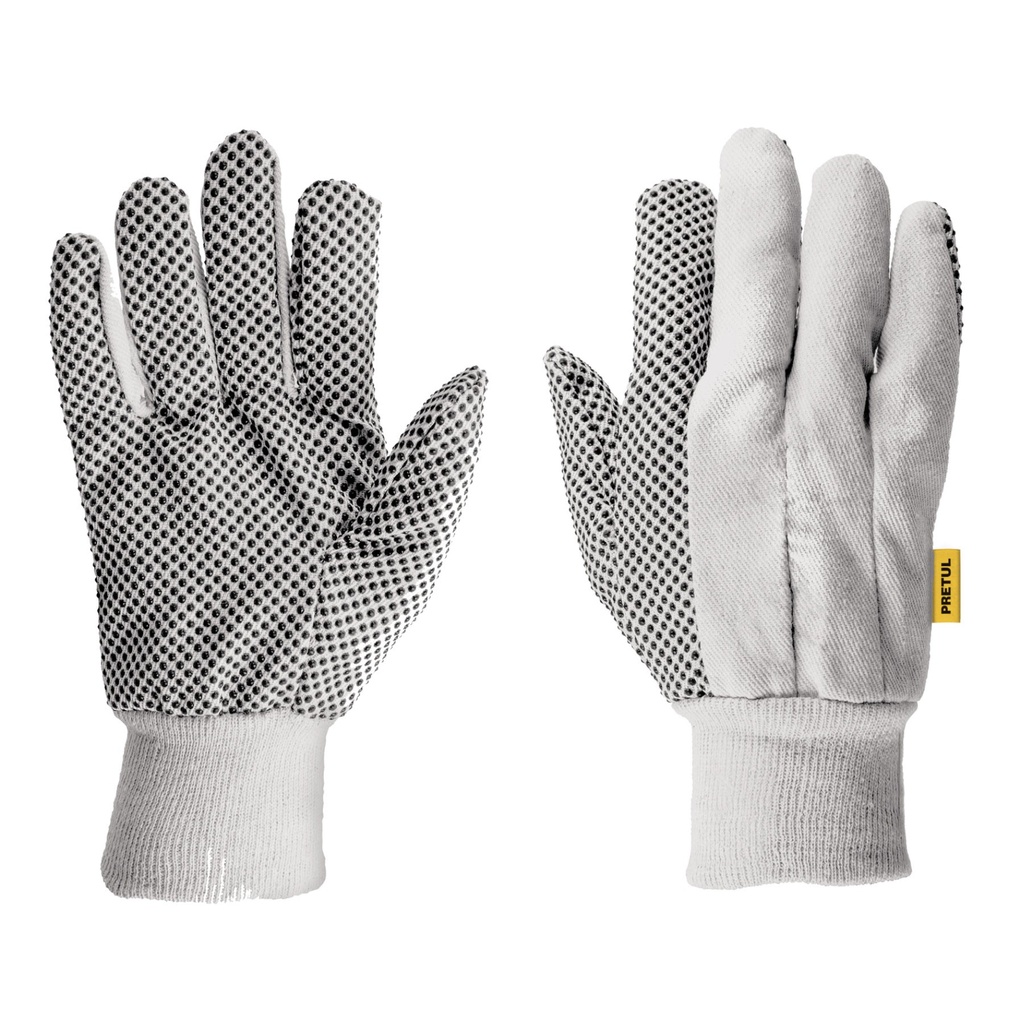 Guantes puntos de PVC en palma unitalla