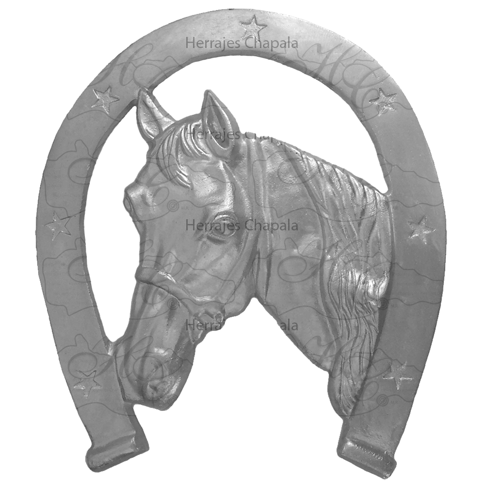 Herradura con caballo lado derecho grande