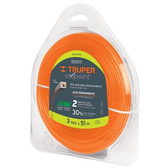 Hilo para desbrozadora dual de 3 mm x 9 mts