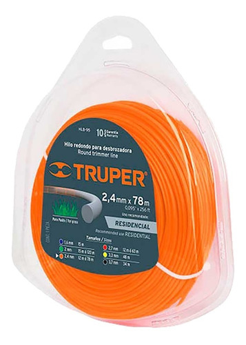Hilo redondo para desbrozadora de 24mm x 78 mts