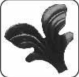 Hoja decorativa de 7.1 cm x 6.1 cm (HOJAA-003)