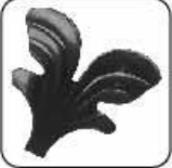 Hoja decorativa de 7.1 cm x 6.1 cm (HOJAA-004)