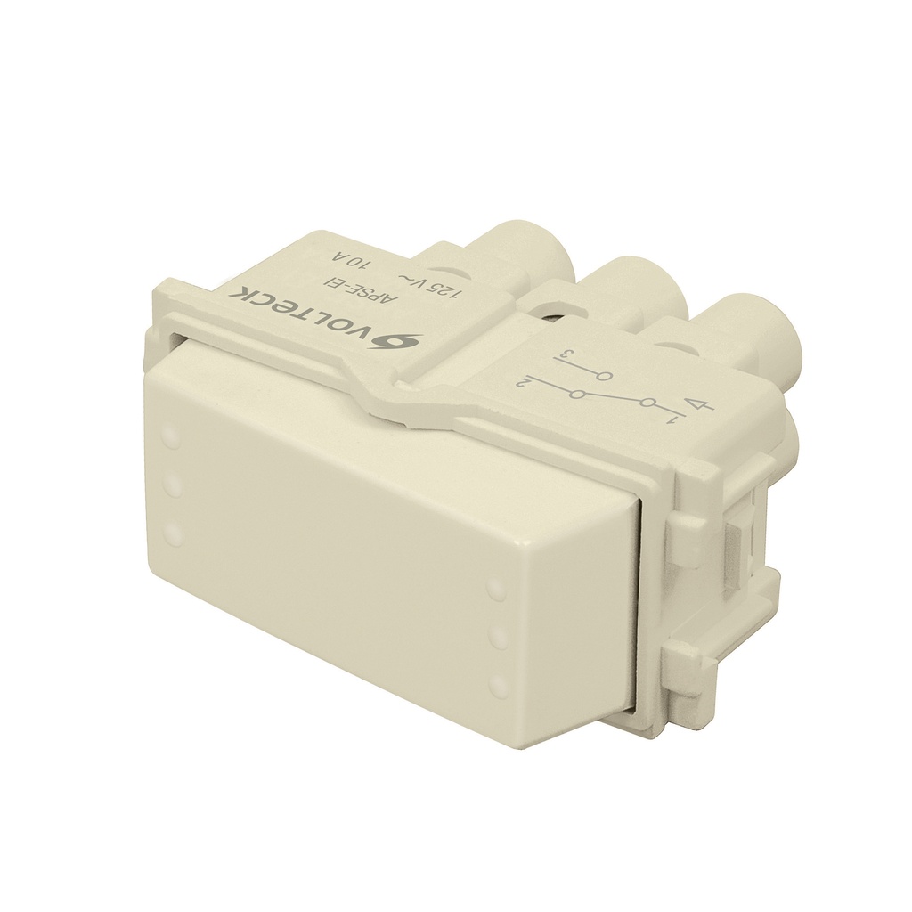 Interruptor de 3 vías color marfil italiana