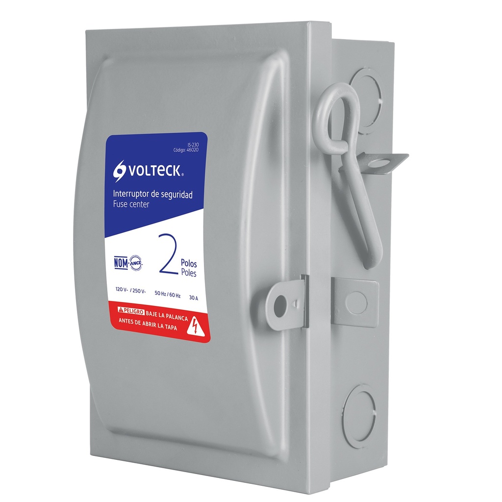 Interruptor de seguridad 2 polos 30 A