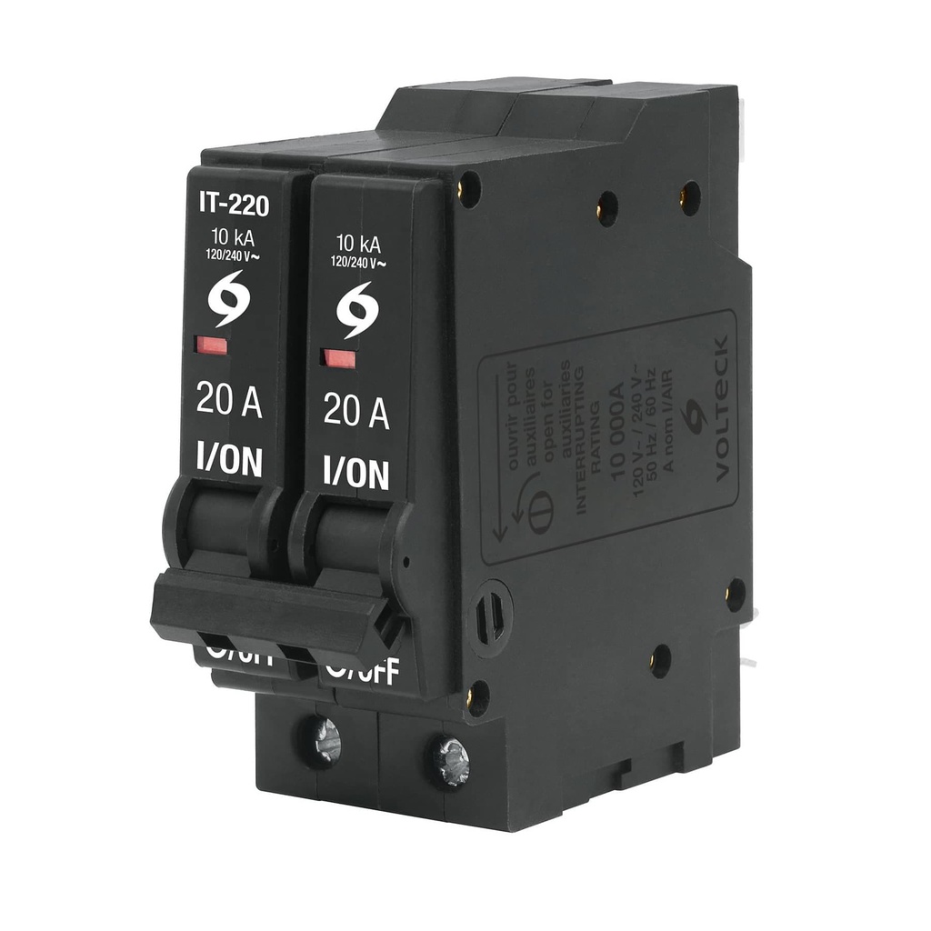 Interruptor termomagnetico 2 plolos 20A