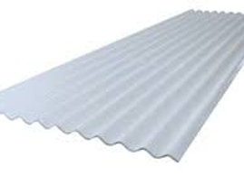 Lamina poliester canal rural blanca 1.20 x 2.54 mts