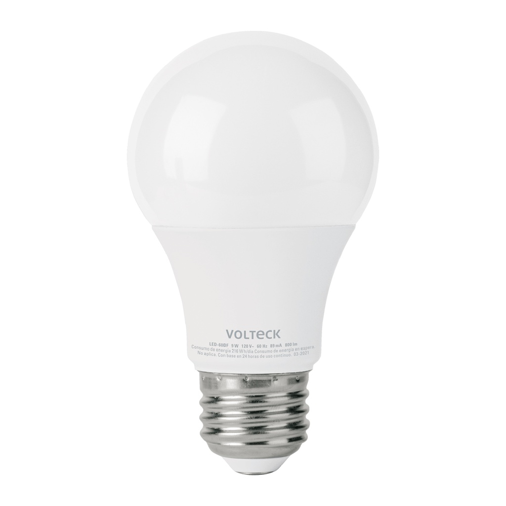 Lampara led tipo bulbo de 9 w atenuable luz de dia