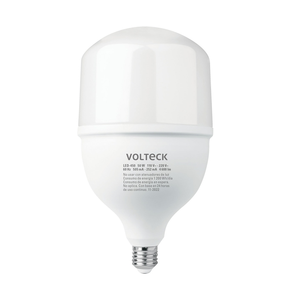Lampara led tipo t de 50 w luz de dia