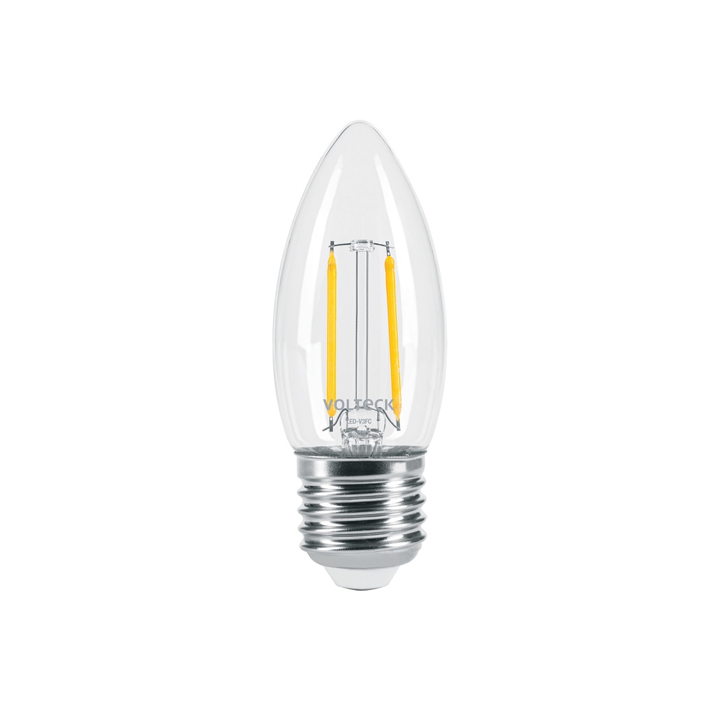 Lampara led tipo vela de 3 w luz calida