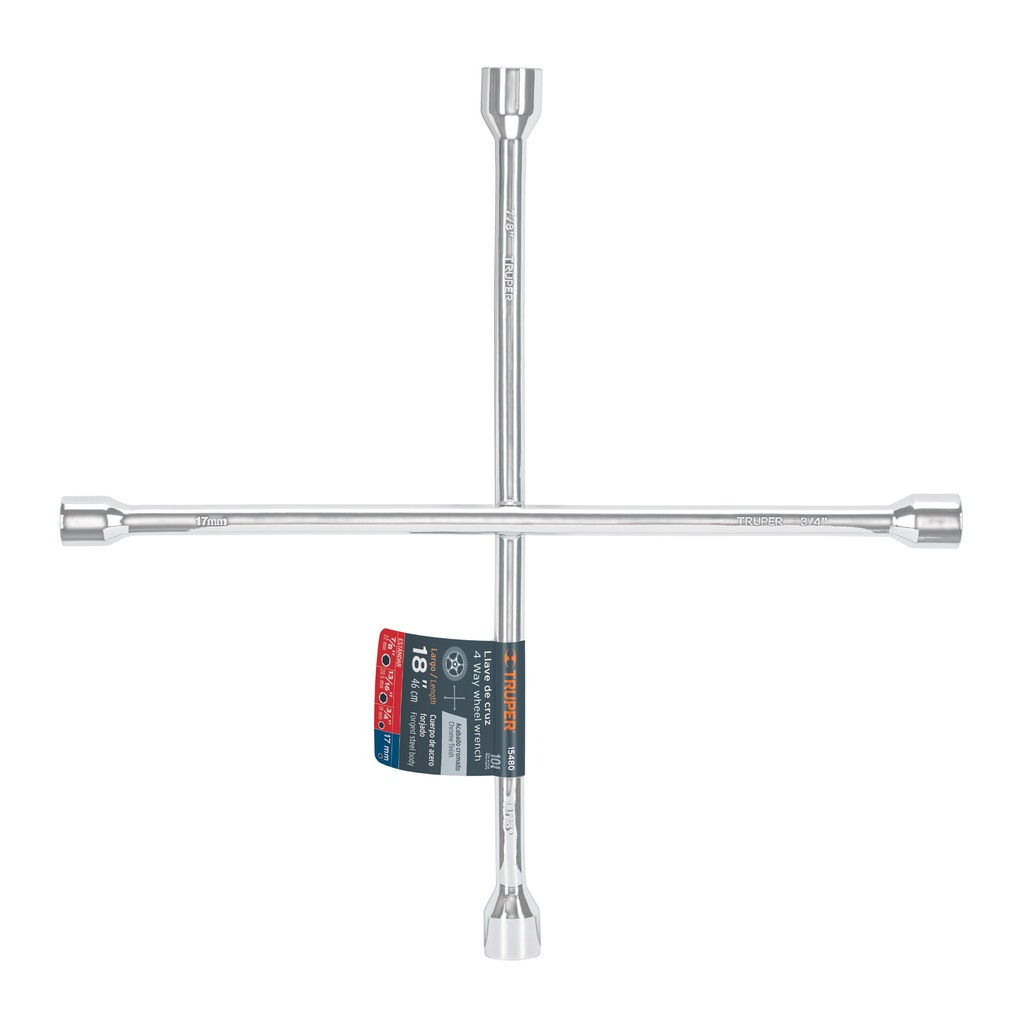 Llave de cruz para auto de 18"