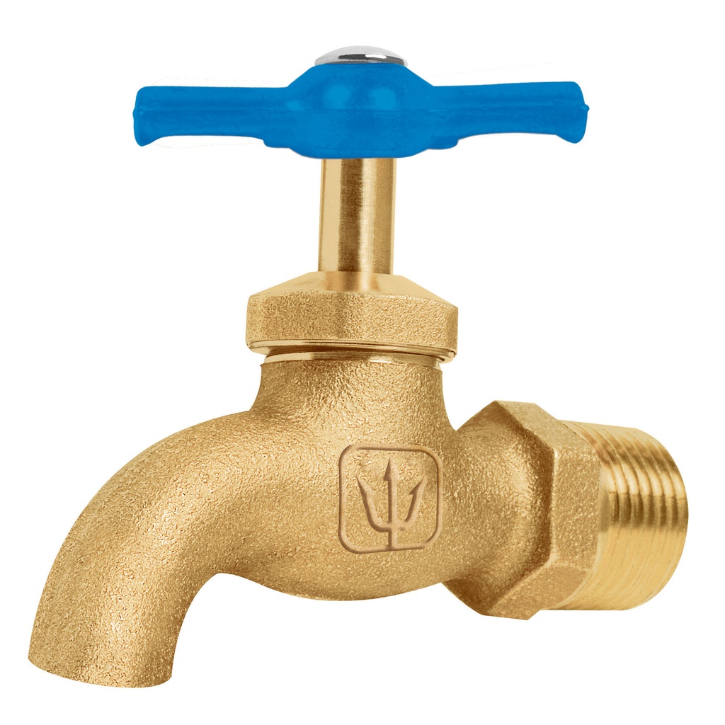 Llave para manguera de latón de 1/2"sin rosca en salida