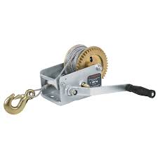 Malacate con manivela y cable de 1100 kg