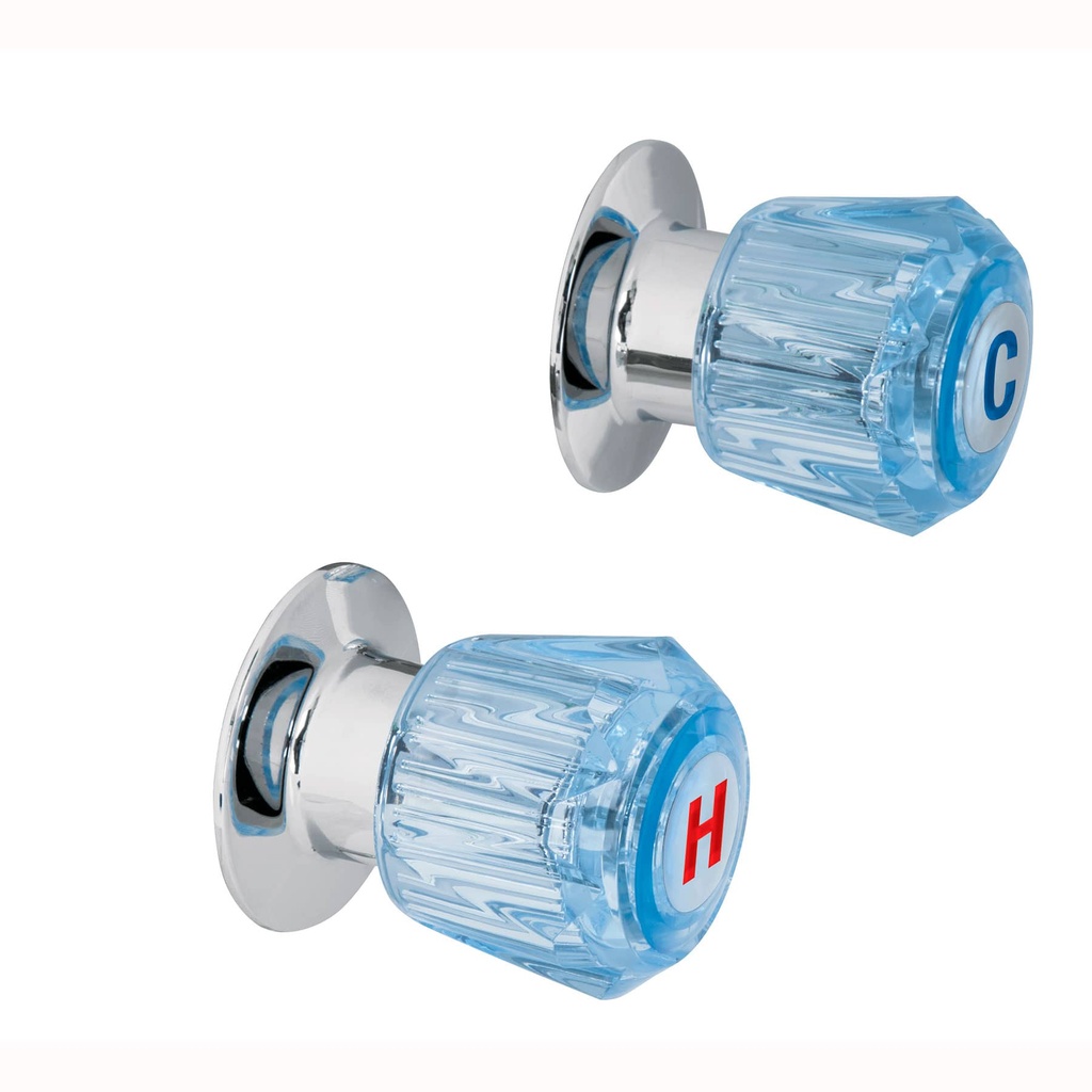 Manerales para regadera de acrilico azul