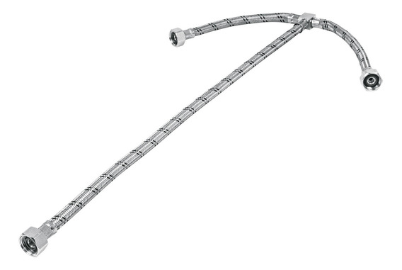 Manguera de acero inoxidable tipo "T" 55 cm usos generales de 1/2"