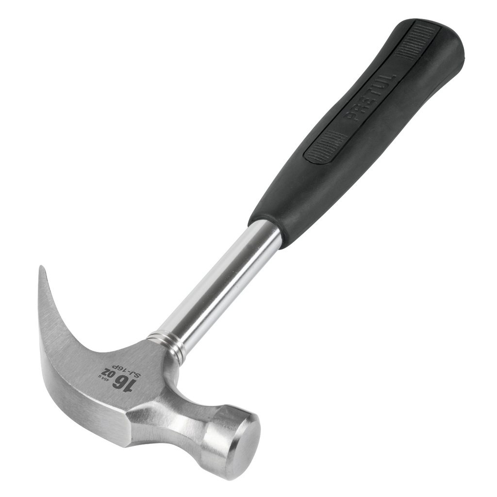 Martillo uña curva de 16 oz con mango de tpr 13" pretul